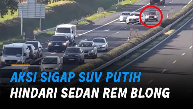 VIDEO: Ajaib, Aksi Sigap SUV Putih Hindari Sedan Rem Blong