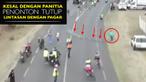 Video Tour Cycliste Antenne Reunion perlombaan balap sepeda di Prancis terjadi insiden kecelakaan di dekat garis finis yang di lakukan oleh salah satu ayah peserta pebalap sepeda.