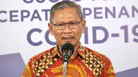Juru Bicara Pemerintah untuk Penanganan COVID-19 Achmad Yurianto saat konferensi pers Corona di Graha BNPB, Jakarta, Minggu (14/6/2020). (Dok Badan Nasional Penanggulangan Bencana/BNPB)