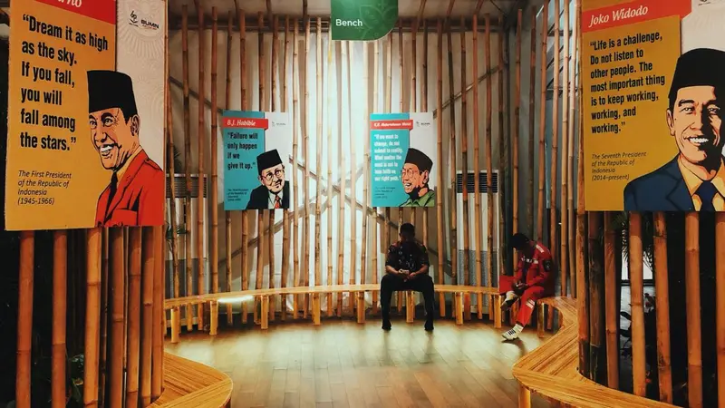 Kutipan dari para pemimpin bangsa di lokasi santai Indonesia Pavilion