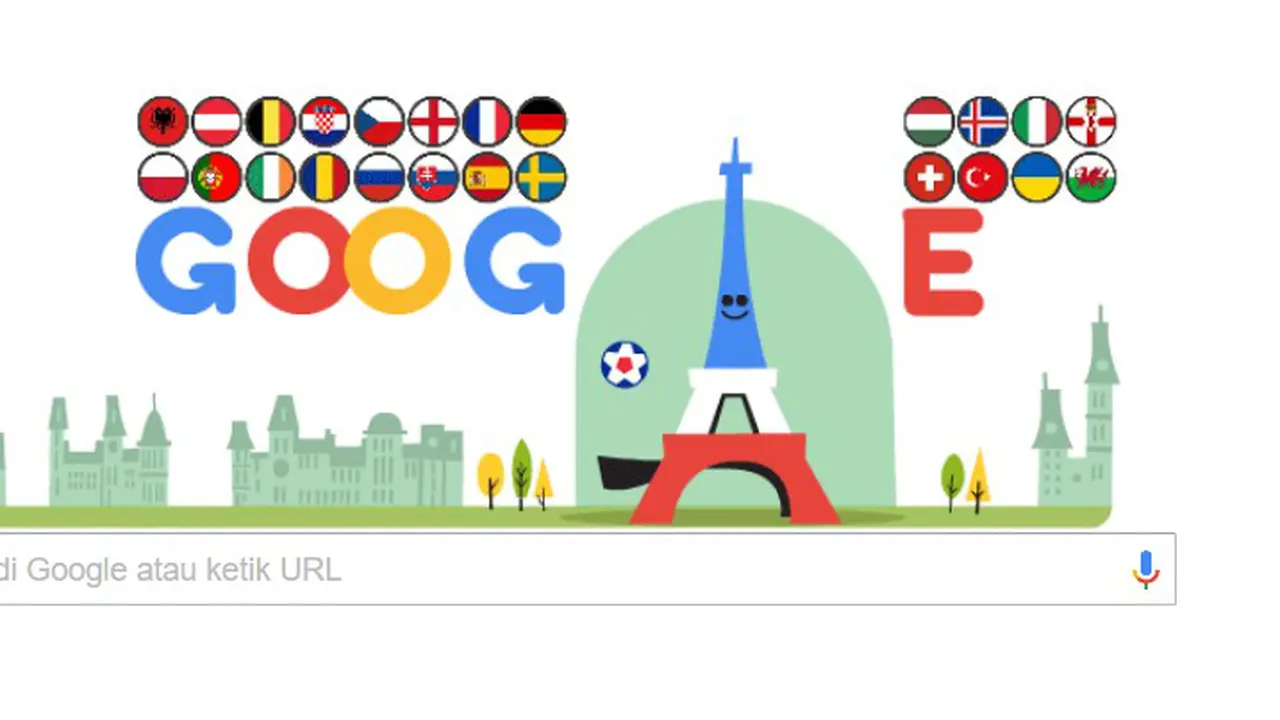 Google doodle Piala Eropa 2016