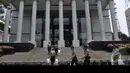 Suasana penjagaan super ketat yang dilakukan pihak kepolisian jelang sidang putusan Pilpres oleh Mahkamah Konstitusi, Jakarta, Rabu (20/8/2014) (Liputan6.com/Johan Tallo)