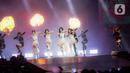 Grup idola wanita asal Korea Selatan aespa pecahkan konser perdananya “Synk: Hyper LINE in
Jakarta” dengan lagu pembuka “Girls.” (Liputan6.com/Faizal Fanani)