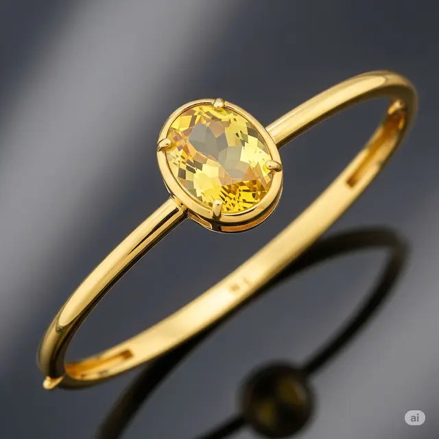 Gelang Emas 6 Gram Model Bangle dengan Permata