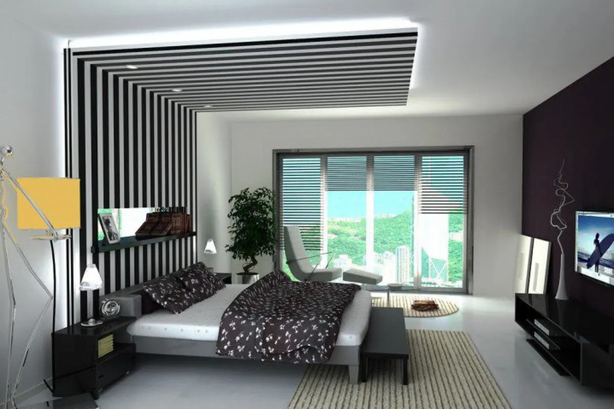 Langit-langit Kamar dengan Desain yang Menyejukkan Mata