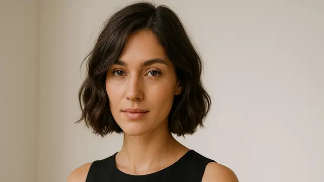 model rambut Short Layered Bob
