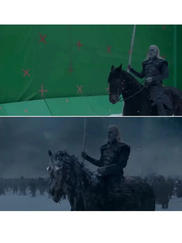 Proses syuting Game of Thrones memanfaatkan teknik chroma key atau green screen.