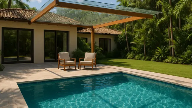 Rumah Tropis Modern dengan Kanopi Kaca (Foto: ChatGPT)