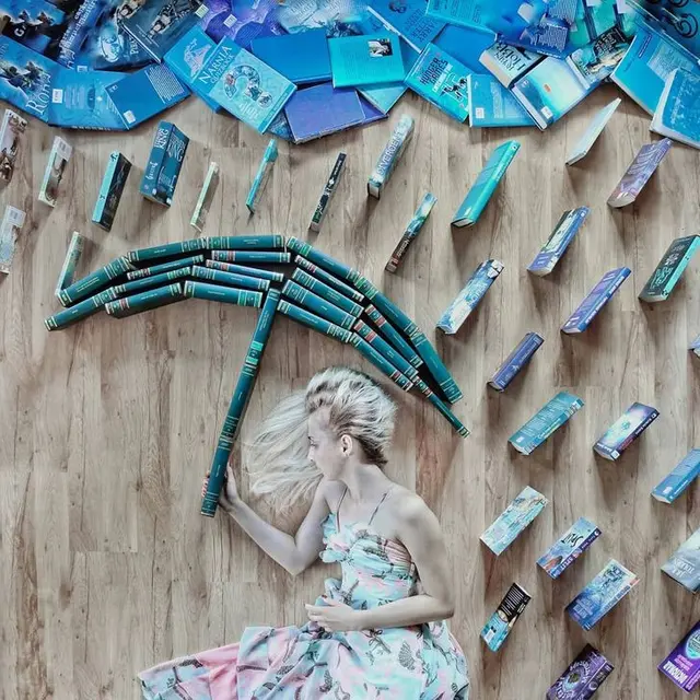 Wanita Ini Ubah Buku Jadi Karya Seni untuk Pemotretan, 7 Hasilnya Mengagumkan