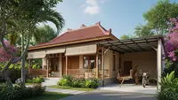 10 Desain Rumah Desa Sederhana dengan Garasi Terbuka, Akses Praktis untuk Kendaraan
