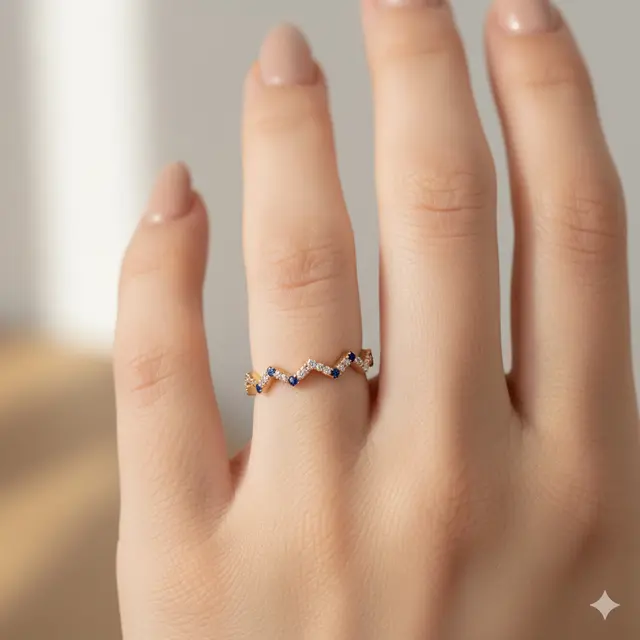 Cincin Model Zigzag yang Sedang Tren
