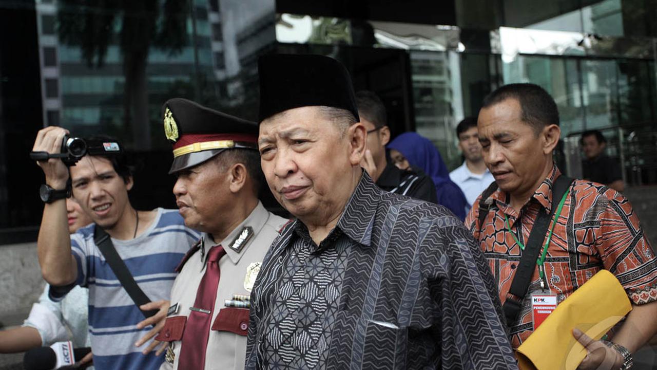 Datangi KPK, Mantan Wapres Hamzah Haz Jenguk Fuad Amin