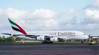 Pesawat A380 Emirates, pesawat terbesar di dunia yang juga layani penerbangan Dubai-Bali. (Foto: Emirates)