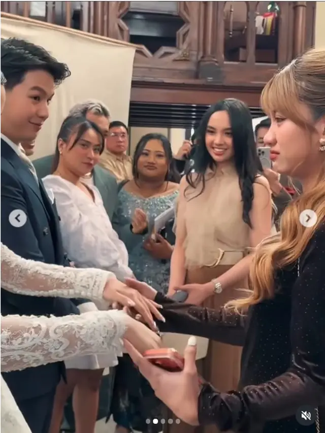 6 Potret Artis Hadiri Pemberkatan Nikah Brisia Jodie dan Alden di Gereja Katedral