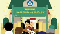 Ilustrasi hari pertama sekolah. (twitter @aniesbaswedan)