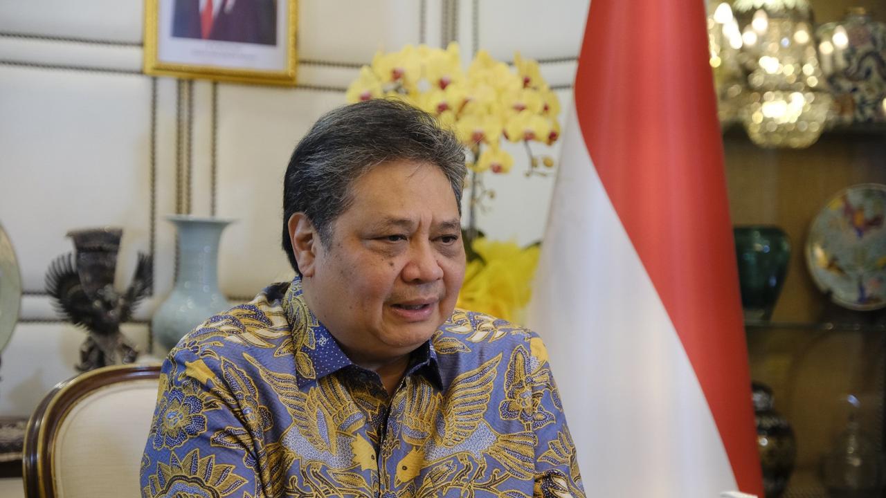 Menteri Koordinator Bidang Perekonomian Airlangga Hartarto dalam Musyawarah Perencanaan Pembangunan Pemerintah Daerah Provinsi Jawa Barat (Musrenbang) Tahun 2023 untuk Penyusunan RKPD Tahun 2024 pada hari Selasa (21/3/2023). (Dok Kemenko Perekonomian)