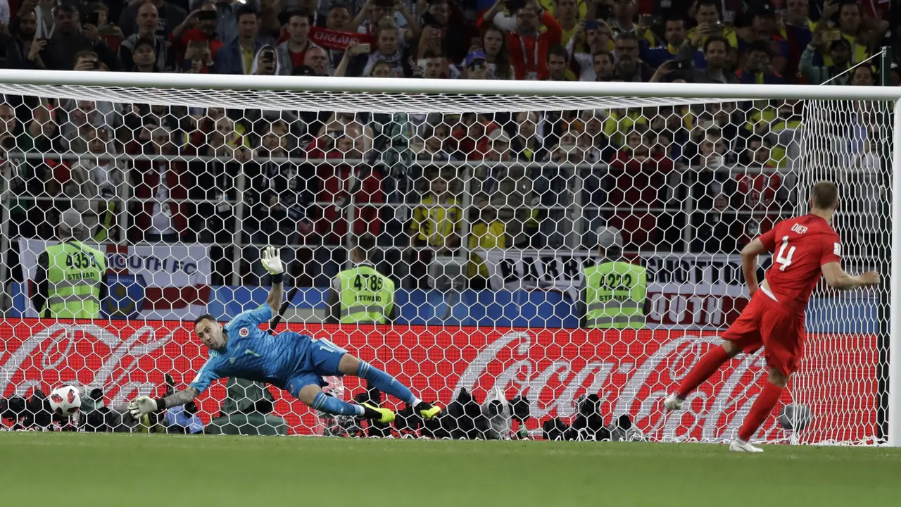 FOTO: Lewat Drama Adu Penalti, Inggris Bungkam Kolombia