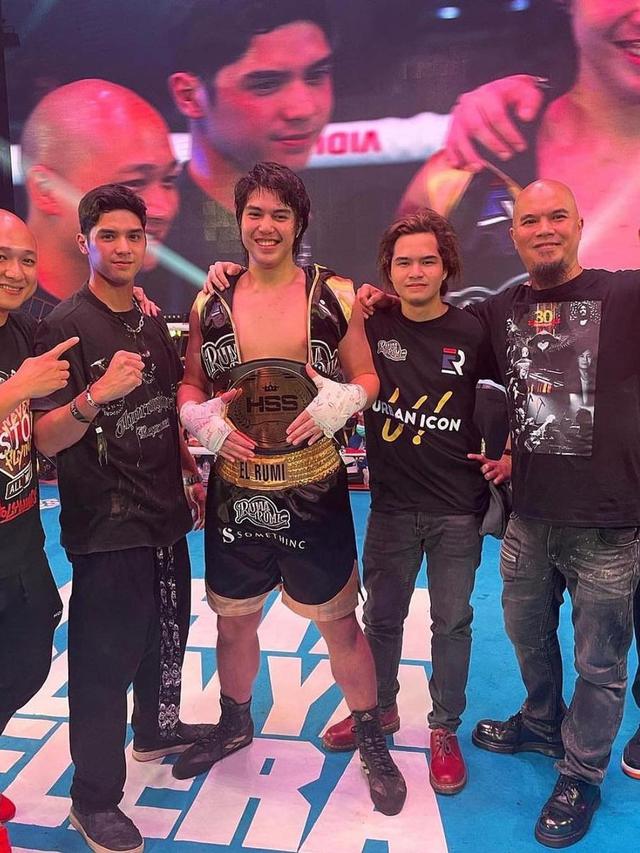 7 Potret Kemenangan El Rumi Tanding Tinju, Ahmad Dhani Bangga
