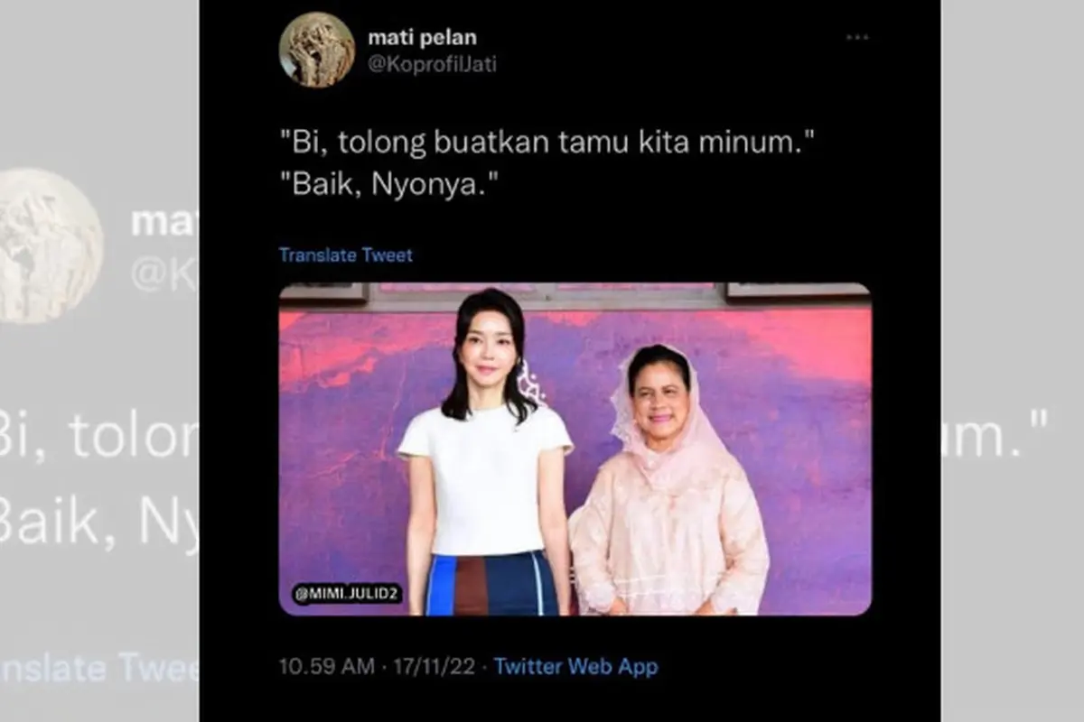 Akun @KoprofilJati Body Shamming Ibu Negara Iriana Jokowi