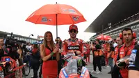 Pembalap Ducati, Pecco Bagnaia jelang Main Race MotoGP Portugal 2024. (PATRICIA DE MELO MOREIRA / AFP)