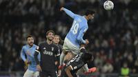 Lazio sempat unggul dua gol lebih dahulu lewat brace Valentin Castellanos (12', 48'). Agregat pun imbang jadi 2-2. (Fabrizio Corradetti/LaPresse via AP)