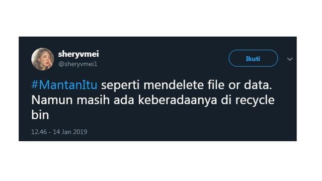 cuitan tentang mantan (foto: twitter/@sheryvmei1)