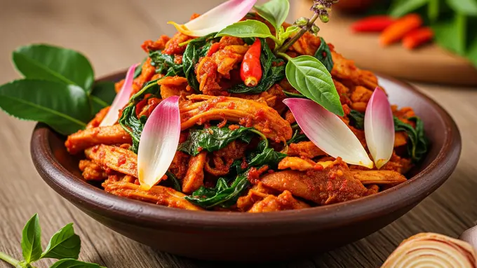 Resep Ayam Kemangi Pedas Kecombrang