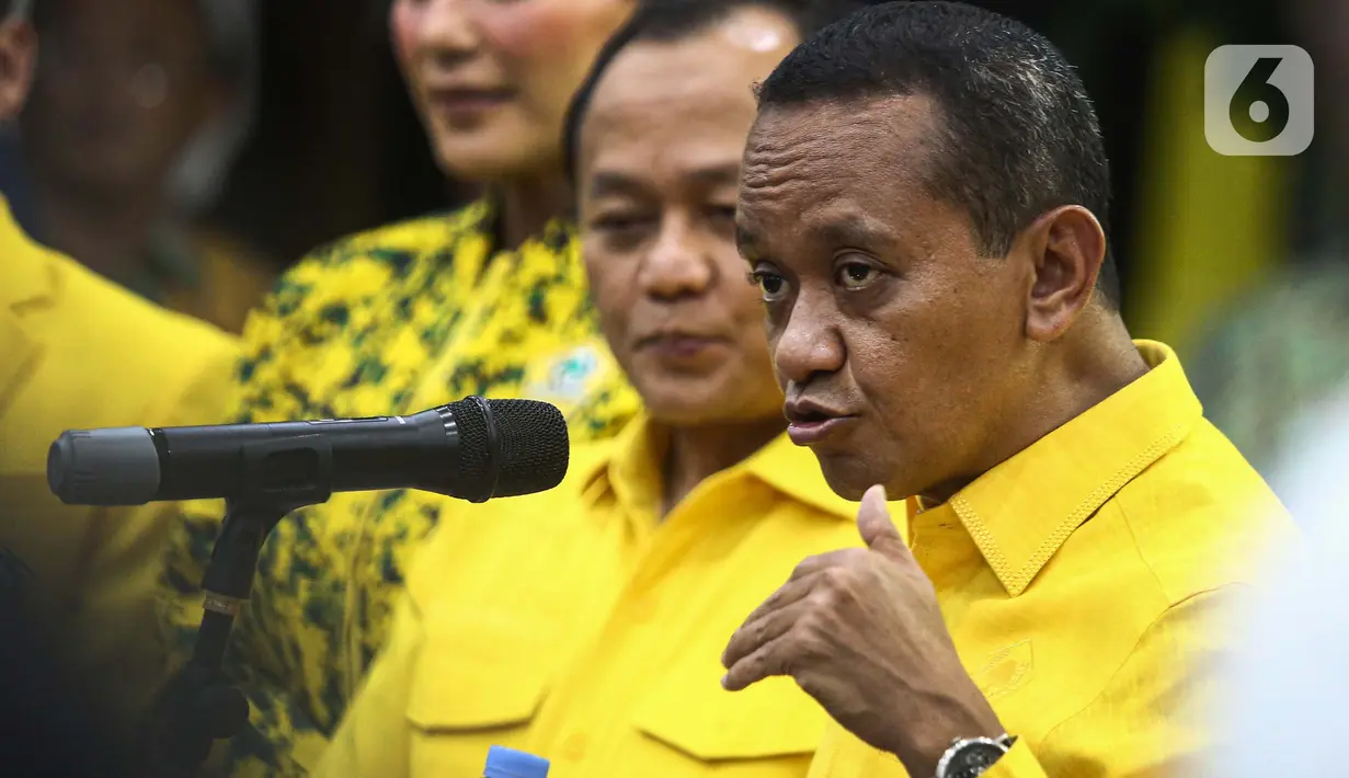 Bahlil Lahadalia juga menyebut bahwa susunan kepengurusan itu sudah memperhatikan masukan dari organisasi hingga sayap Partai Golkar. (Liputan6.com/Angga Yuniar)