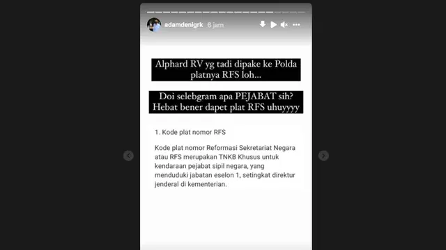 Unggahan Adam Deni. (instagram.com/adamdenigrk)
