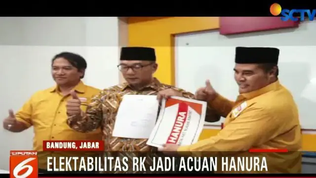 Hanura Calonkan Ridwan Kamil di Pilgub Jawa Barat