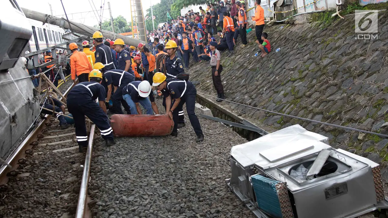 Penampakan Terkini Kondisi KRL yang Anjlok di Bogor