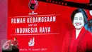 Presiden Joko Widodo memberikan pidato saat HUT PIDP ke-44 di JCC, Jakarta Pusat, Selasa (10/1). Dalam pidatonya di hadapan Ketua Umum PDIP Megawati Soekarnoputri, Presiden Jokowi membanggakan kinerja dua tahun terakhir. (Liputan6.com/Faizal Fanani)