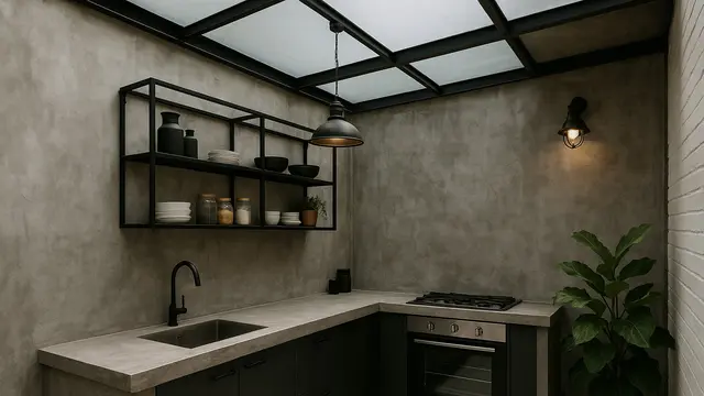 Model Dapur Semi Outdoor Belakang Rumah 2025/Ilustrasi AI
