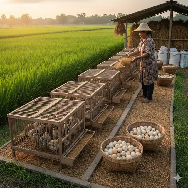Model Usaha Ternak Campuran Sawah (Foto: Gemini AI)