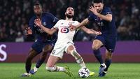 Lille harus merasakan kekalahan saat bertandang ke markas Paris Saint-Germain dalam laga lanjutan Liga Prancis 2025/2026 di Parc Des Princes, Paris, Prancis, Jumat (16/01/2026) waktu setempat. (AFP/Anne-Christine Poujoulat)