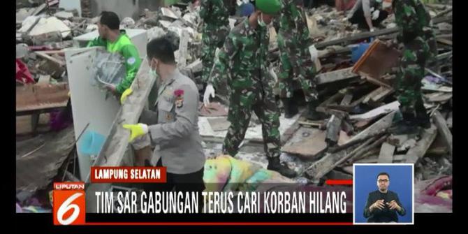 Tim SAR Cari 11 Warga Lampung yang Hilang Akibat Tsunami