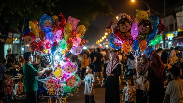 Jualan Balon untuk Anak-anak