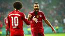 Eric Maxim Choupo-Moting menjadi bintang kemenangan Bayern dengan memborong empat gol, sedangkan bintang muda Jamal Musiala turut menyumbang dua gol. (Foto: AFP/Patrik Stollarz)