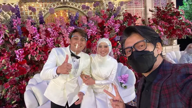 Armand Maulana di tasyakuran pernikahan Lesti Kejora dan Rizky Billar. (Instagram/ armandmaulana04)