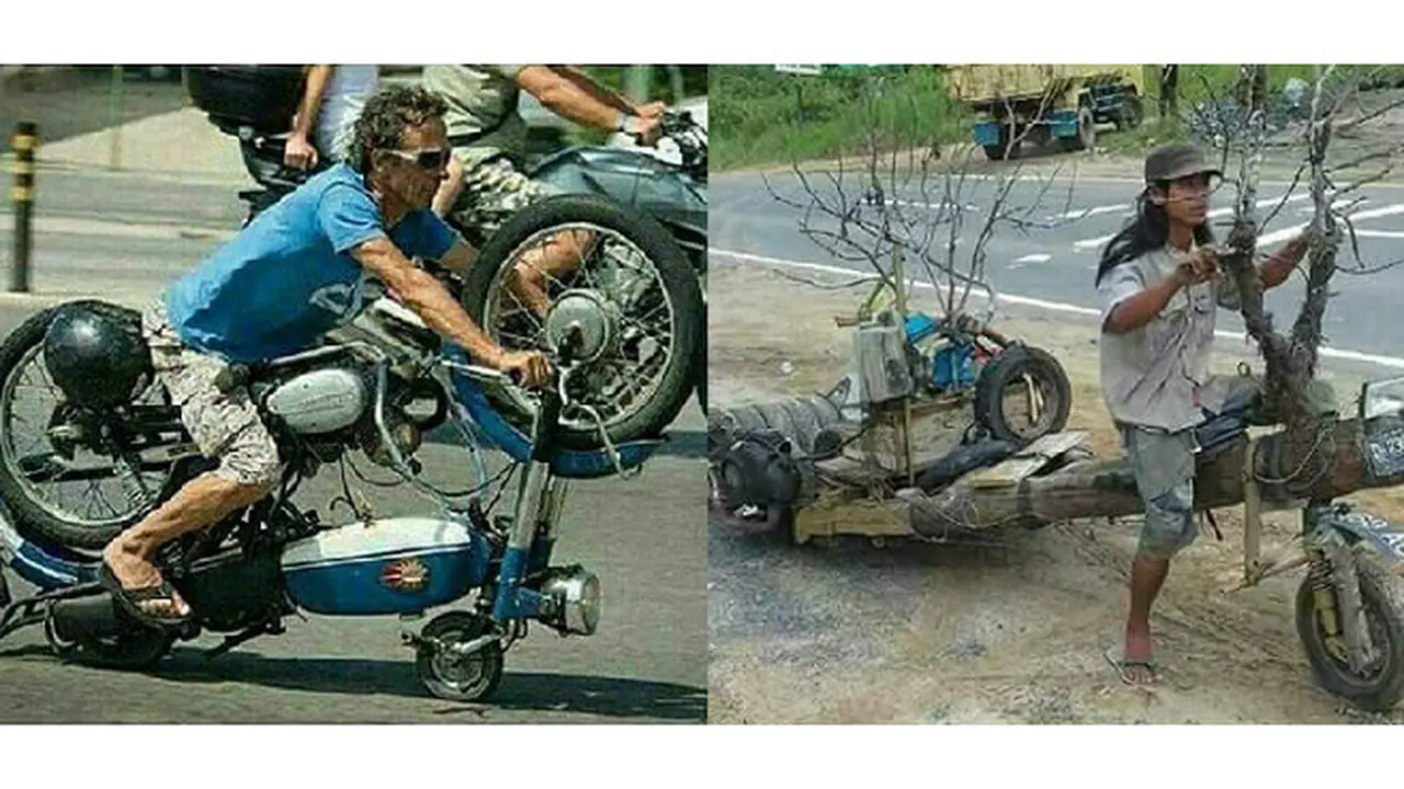 8 Potret Motor Hasil Modifikasi Ini Dijamin Bikin Ketawa Geli