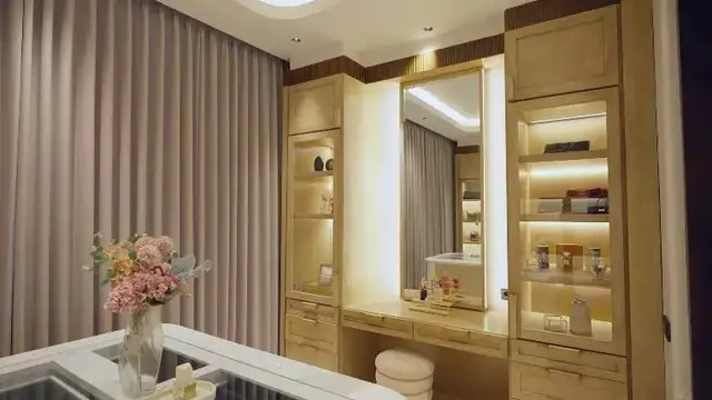 Potret meja rias didalam kamar tidur Citra Kirana