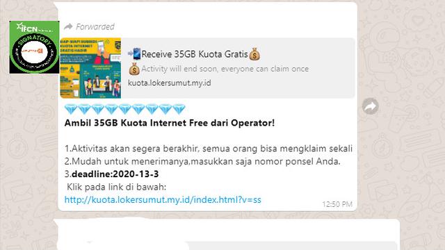 Cek Fakta Hoaks Informasi Subsidi Kuota Internet Dari Pemerintah Sebesar 35 Gb Cek Fakta Liputan6 Com