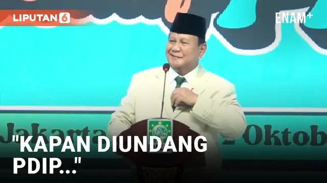 Sambil Tertawa, Prabowo Tanya Kapan Diundang PDIP