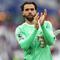 Kiper Arsenal, David Raya, bereaksi setelah pertandingan Liga Inggris antara West Ham dan Arsenal di London, Minggu, 10 Mei 2026. (Foto AP/Ian Walton)