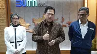 Menteri Badan Usaha Milik Negara (BUMN) Erick Thohir memastikan akan memindahkan Depo Pertamina Plumpang ke tanah milik Pelindo (dok: Ilyas)