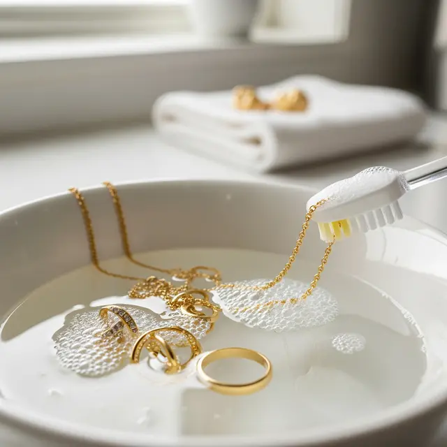 Bersihkan Emas Perhiasan di Rumah (Image by Gemini AI)