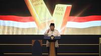 Presiden Prabowo Subianto dalam peluncuran Bank Emas, Rabu (26/2/2025).