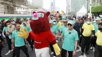 Ketua PSSI, Menpora, dan Perwakilan FIFA Jalan Kaki dari Bundaran HI ke Monas untuk Launching Maskot Piala Dunia U-20 2023