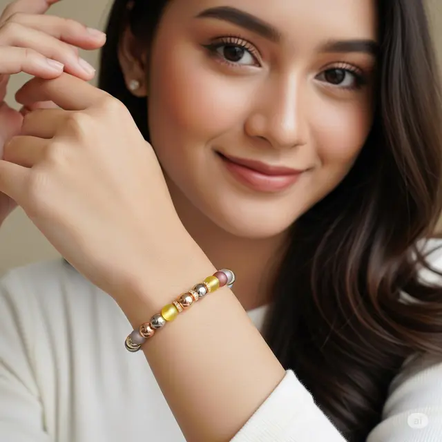 Contoh Model Gelang Manik Manik Terbaru. Foto: Gemini