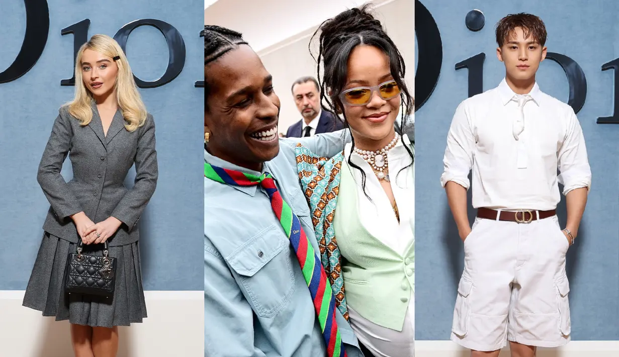 Jonathan Anderson mendapat apresiasi penuh atas koleksi debutnya untuk Dior Men's Summer 2026. Koleksi apik yang clean itu disaksikan oleh deretan selebriti yang hadir dengan busana smart casual. Ada selebriti siapa saja? [Dior]